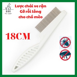 Lược chải ve rận bọ chét cho chó mèo lấy ve rận gỡ rối lông sạch rận hiệu quả size lớn 18cm