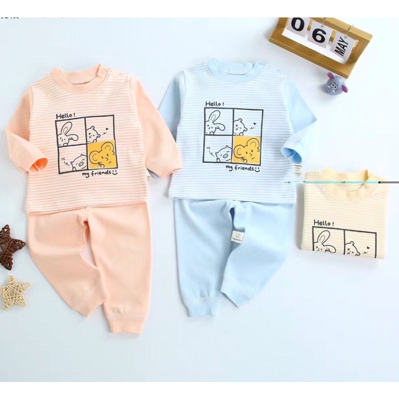 Bộ cotton len tàu cho bé yêu