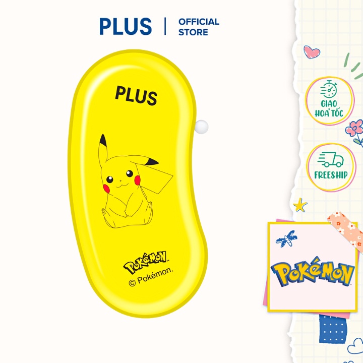 Băng dán kéo 2 mặt PLUS Norino Bean phiên bản đặc biệt Pokemon 6mm x 6m