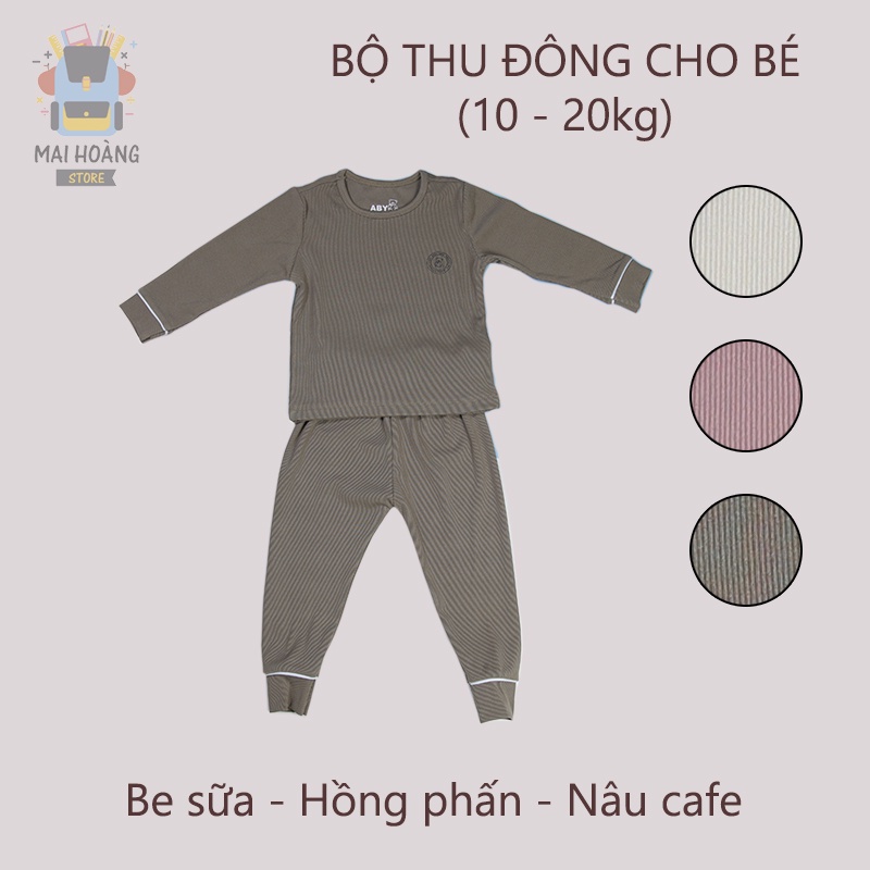 Bộ quần áo thu đông bé trai, bé gái (10 - 20kg) | Kiểu dáng Hàn Quốc | Chất liệu len tăm co dãn, giữ nhiệt tốt