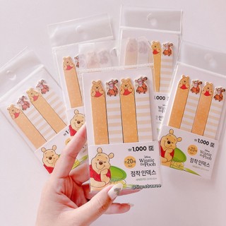Sổ/ bookmark/ stickers gấu Pooh Daiso Hàn | Tiny Strawee