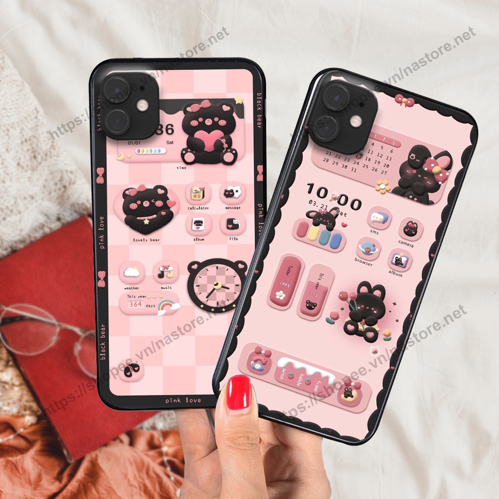 Ốp lưng Iphone 11-IPHONE 11 PRO-IPHONE 11 PRO MAX gấu, đồng hồ dễ thương cute giá rẻ