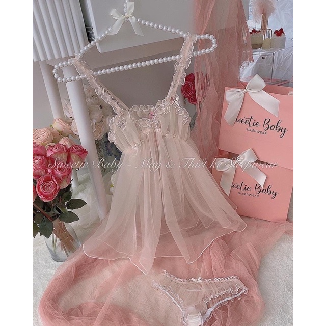 Đầm ngủ voan lưới