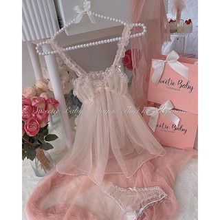 Đầm ngủ voan lưới