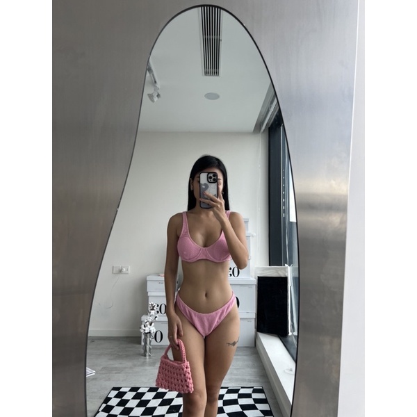 Bikini thun xoắn áo có gọng dáng quai to 2M100