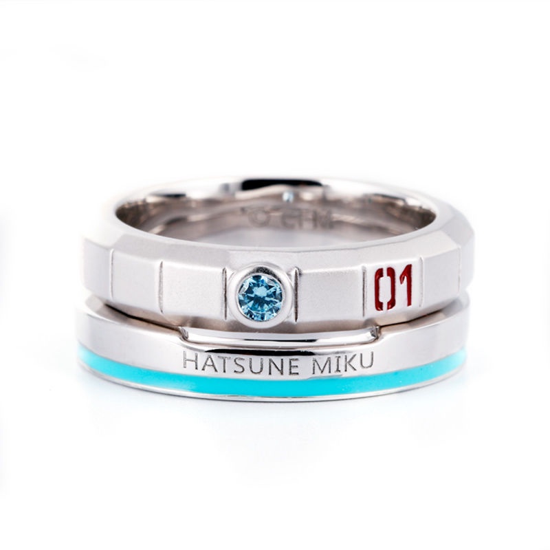 Nhẫn Đôi Kết Hợp Hai Chiều Hình Hatsune miku Cho Nam Và Nữ