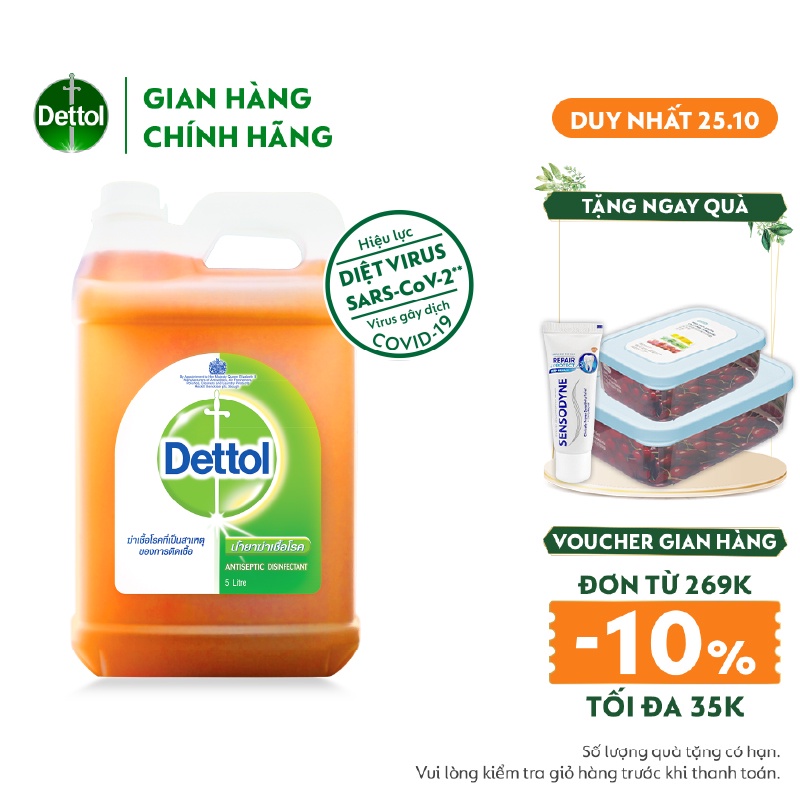 Dung dịch diệt khuẩn đa năng Dettol 5L