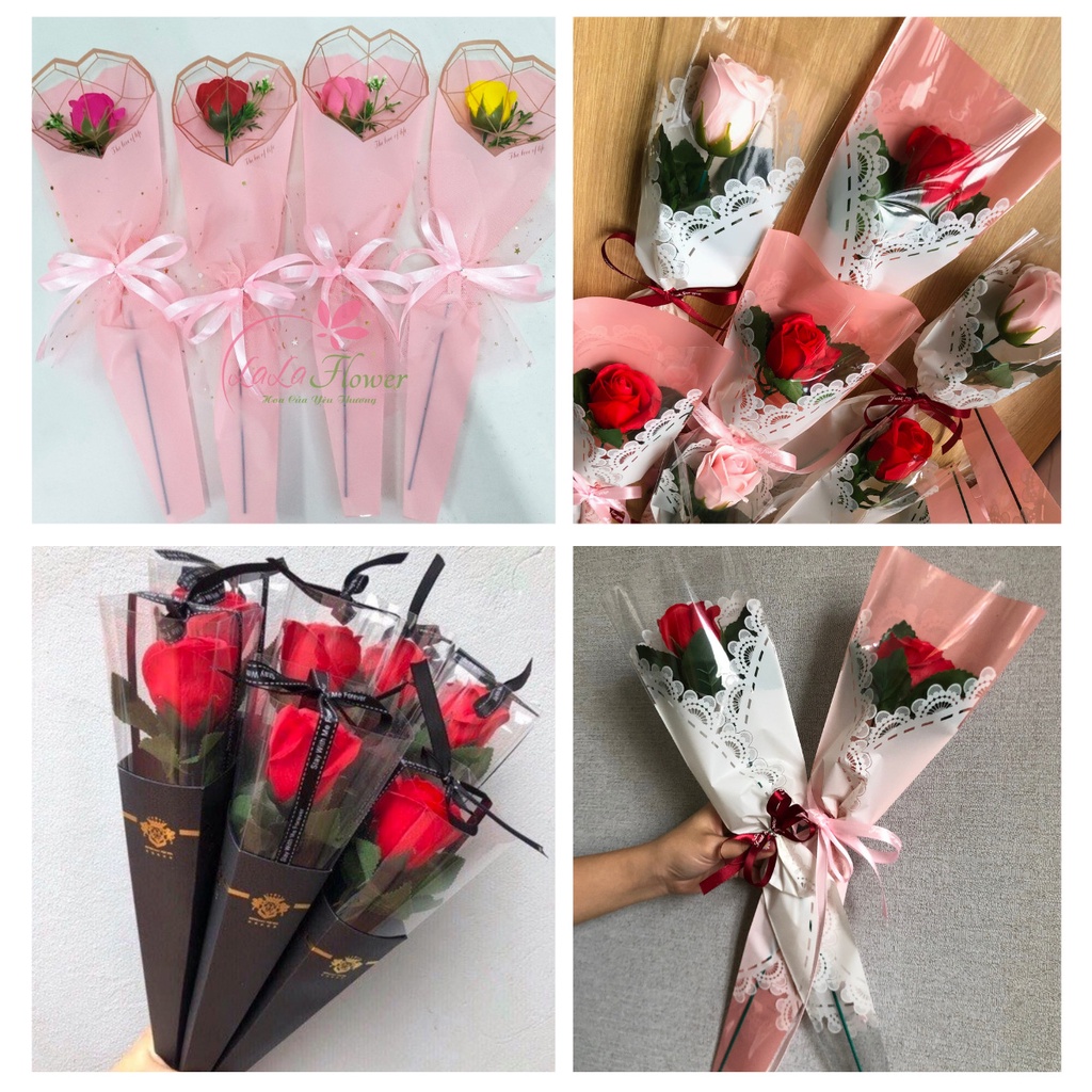 Hoa hồng sáp 1 cành - Hoa 8/3, 20/10, 20/11, quà tặng kỉ niệm ngày lễ giá rẻ mua nhiều giá ưu đãi