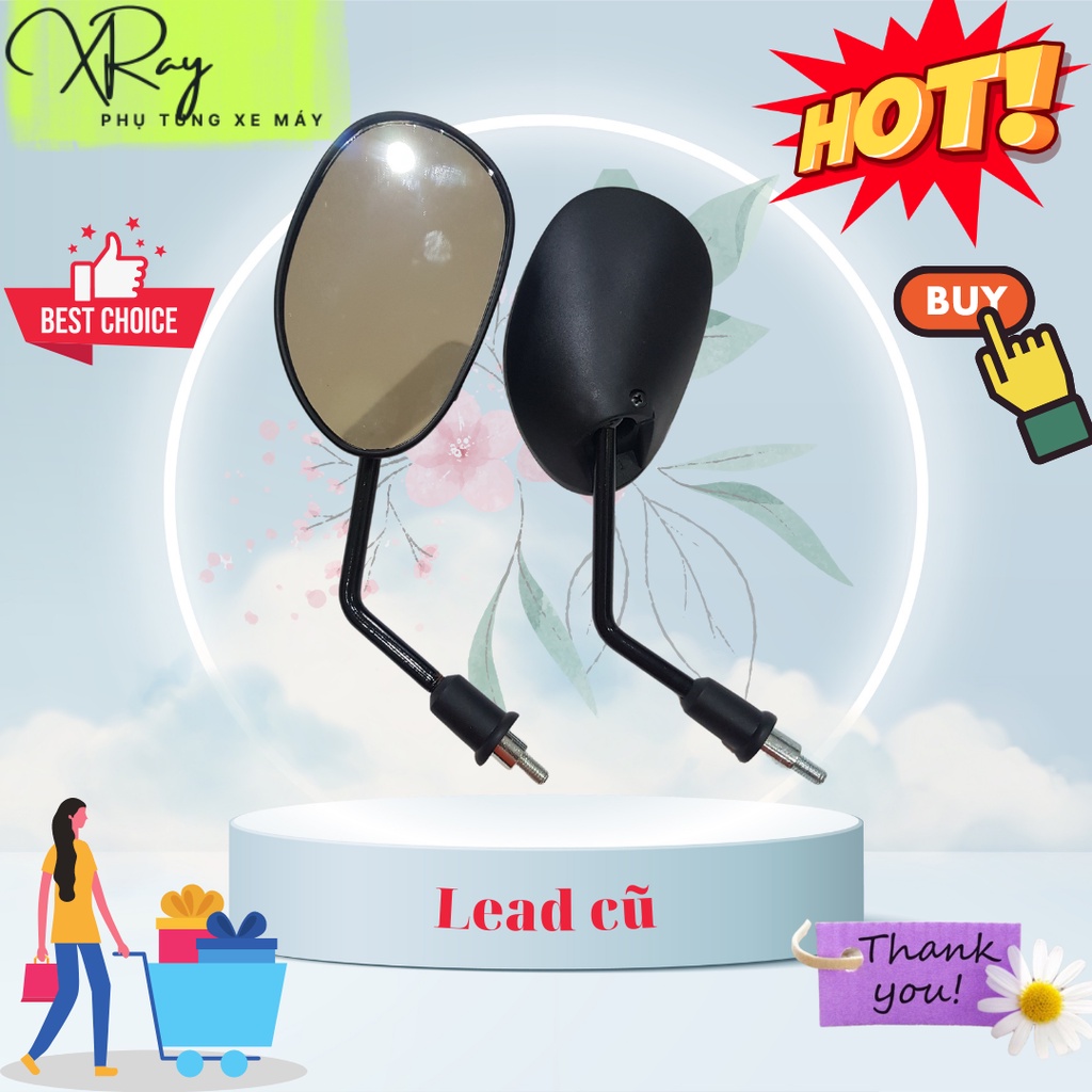 Gương xe máy lead theo xe.