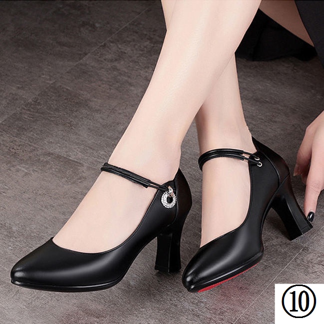 Giày Cao Gót Da Thật Đế Dày Mềm Mại Thời Trang Xuân Thu 2022 Cho Nữ