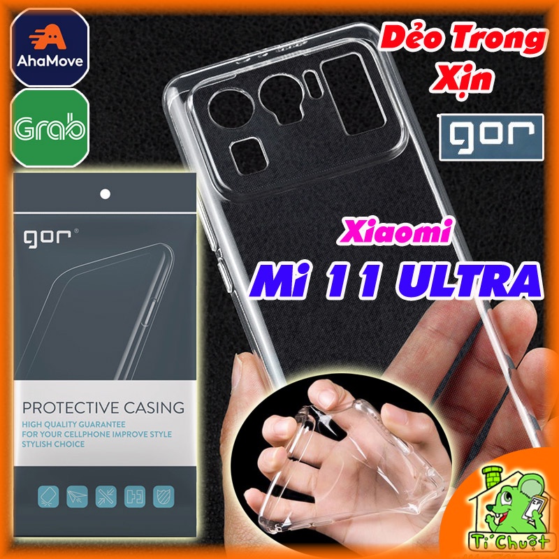[Chính Hãng GOR-Ảnh Thật] Ốp lưng Xiaomi Mi 11 ULTRA Silicon Dẻo Trong Suốt