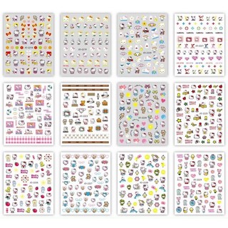 Sticker dán móng tay nail Hello Kitty hoạt hình