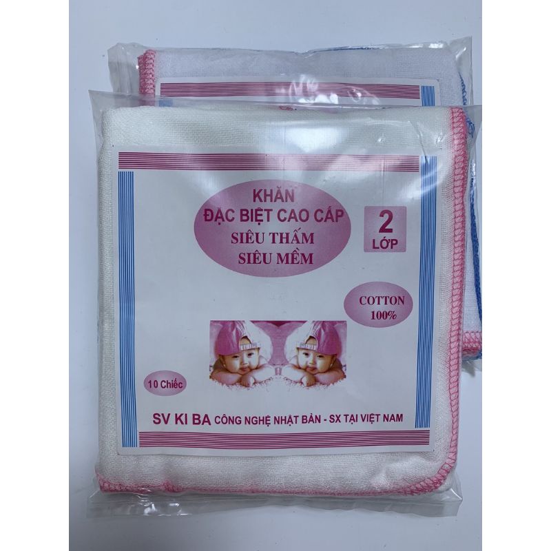 Sét 10 khăn xô sữa 2 lớp cho bé yêu