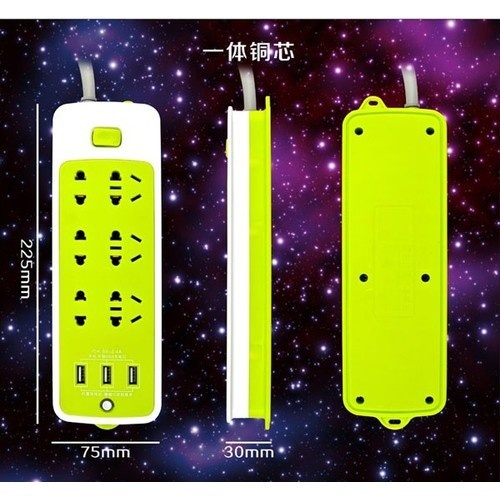 Ổ Cắm Điện 16 Lỗ Xanh Có Cổng USB - Ổ Cắm Điện Đa Chức Năng Chống Giật giá rẻ