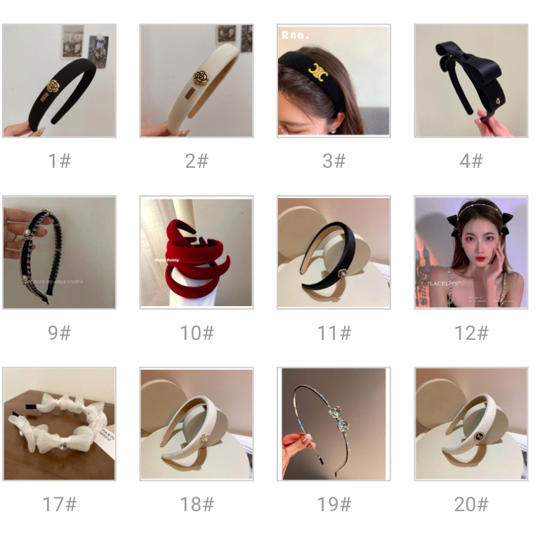 Băng Đô Hoa Trà Đen Bằng Xốp Thời Trang Hàn Quốc Cho Nữ