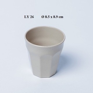 Bộ 2 ly uống nước nhựa melamine màu nâu ly26-240ml