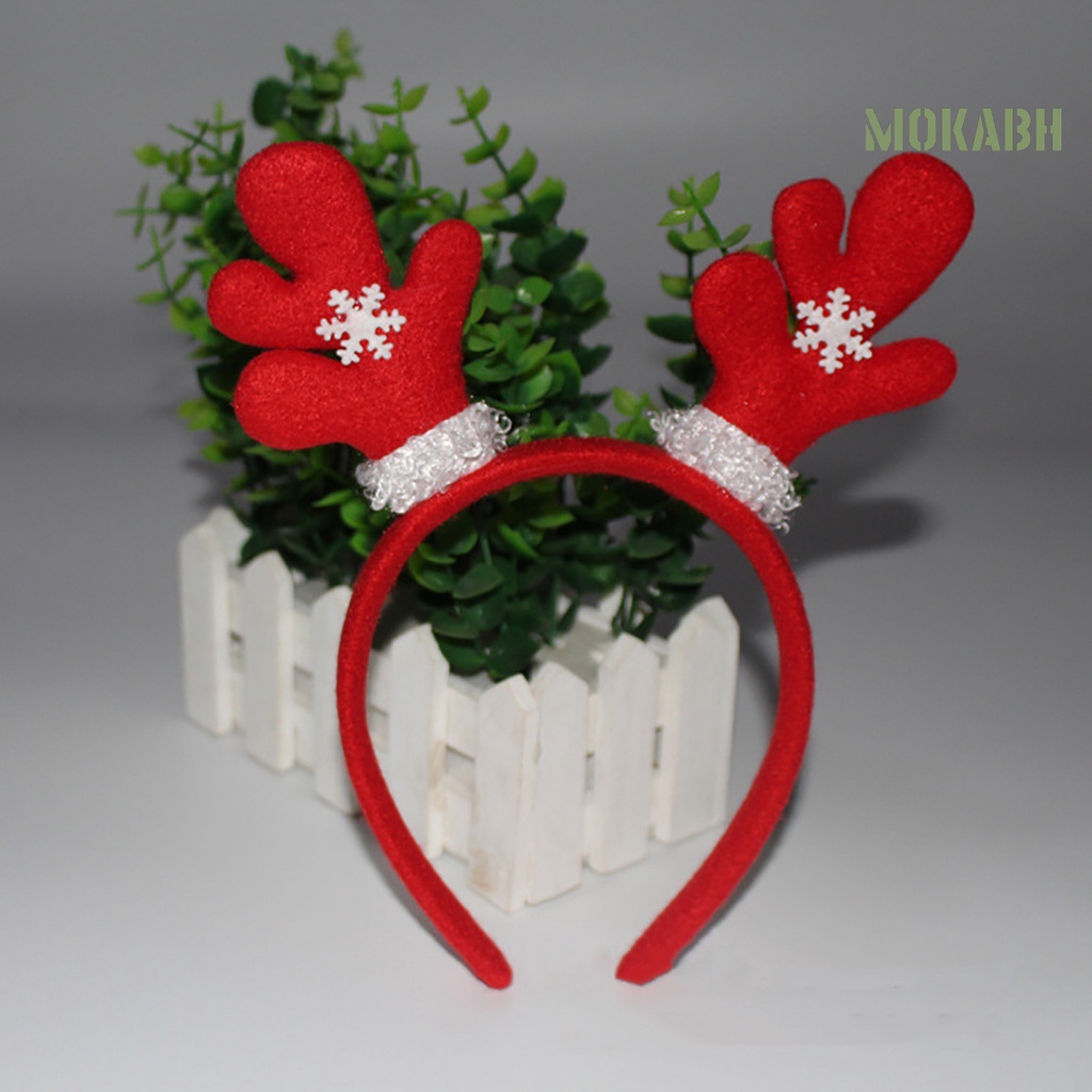 Băng Đô Cài Tóc Hình Sừng Tuần Lộc Giáng Sinh Trọng Lượng Nhẹ Cho Người Lớn Và Trẻ Em
