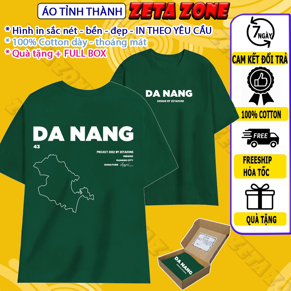 Áo Thun Đà Nẵng LocalBrand Phông Cổ Tròn Tay Lỡ Unisex Nam Nữ Thế Hệ Genz