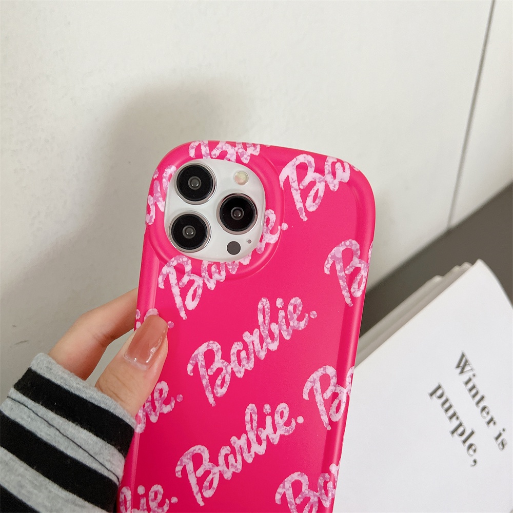 Ốp Điện Thoại Tpu Silicon Mềm Chống Sốc Gắn Búp Bê Barbie Cho iPhone 14 13 12 11 Pro Max XS XR Plus
