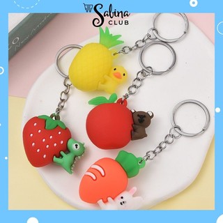 Móc khóa xe móc cài hình hoa quả siêu cute nhiều mẫu