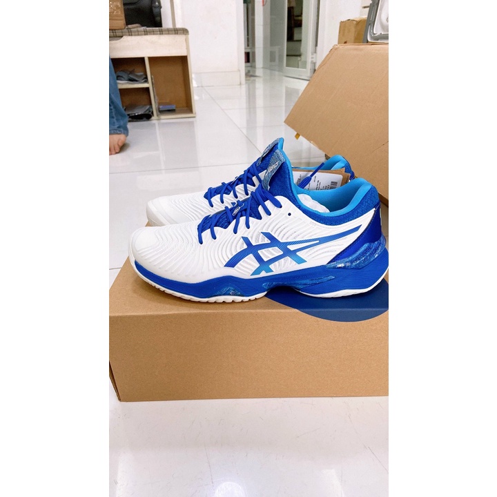 Giày Tennis Asics Court FF 2 Novak White Blue 1041A089-101