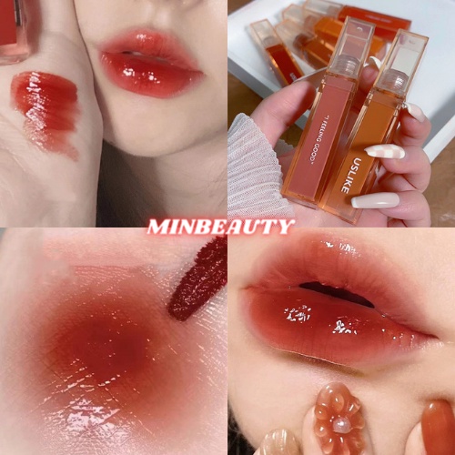 Son Bóng Tráng Gương Không Phai USLIKE Màu Cực Xinh Trong Veo Mềm Mượt Dưỡng Môi (X9)