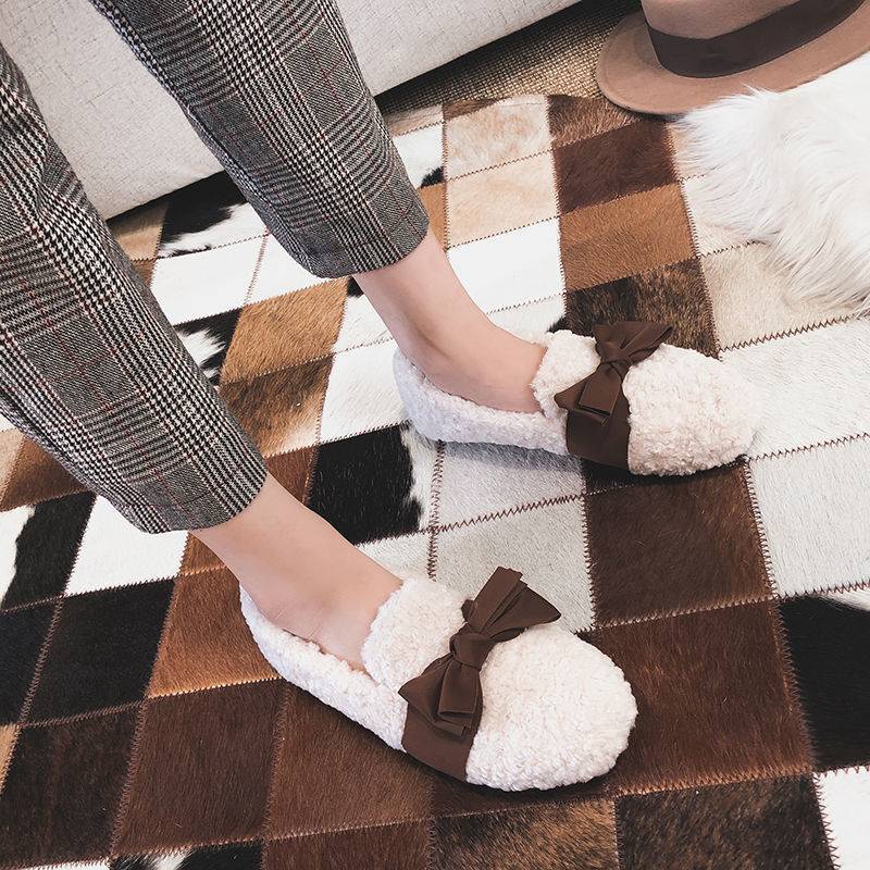 Giày Lông Dễ Thương Thời Trang Thu Đông Cho Nữ