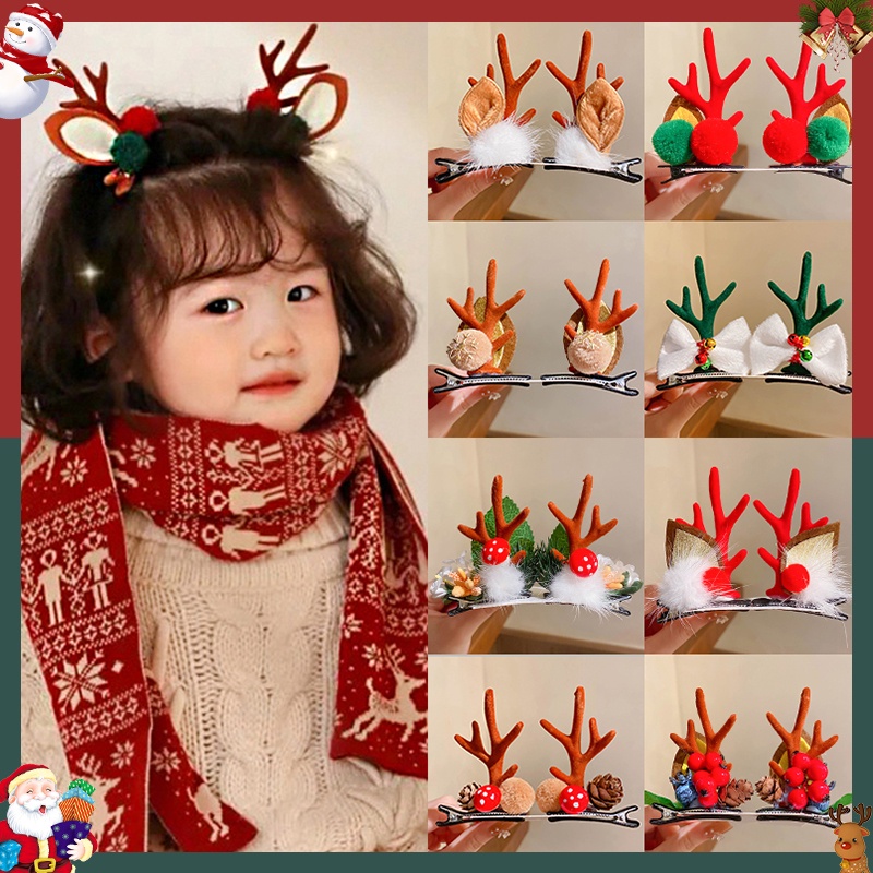 Kẹp Tóc Hình Sừng Tuần Lộc Giáng Sinh Mới 2022