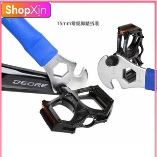 Bộ Dụng Cụ tháo lắp bàn đạp xe đạp 15mm - vặn cảo líp, trục giữa bạc đạn Toopre 24mm - Tool mở Pedal