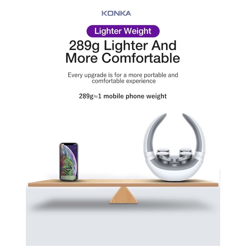 Máy Mát Xa Cổ Vai Gáy booster KONKA H99 ,  Massage Xung Điện Giảm Đau Mỏi Với 8 Đầu Massage , Làm Ấm Nóng