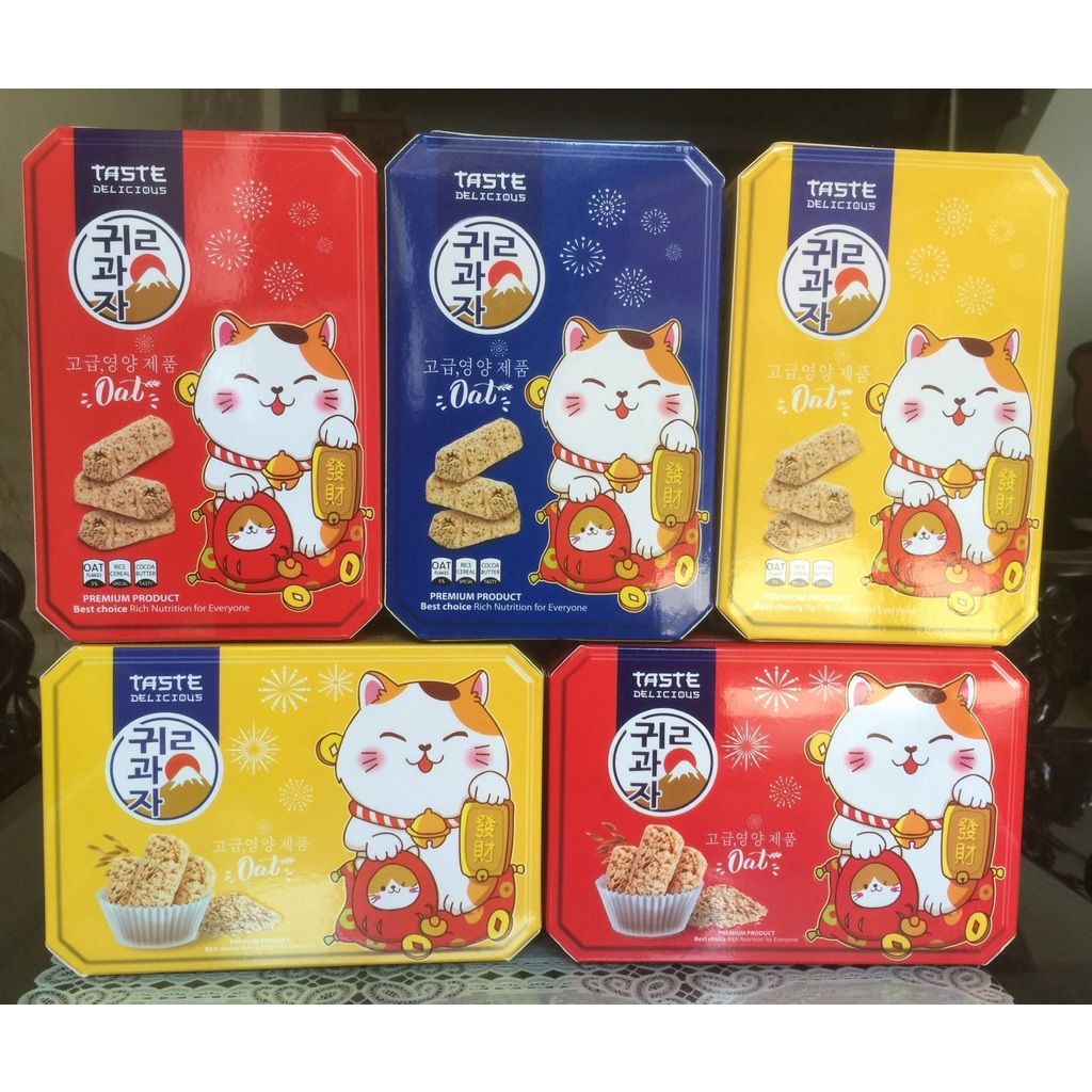 Bánh yến mạch mèo thần tài 150g - Hàng tết 2023