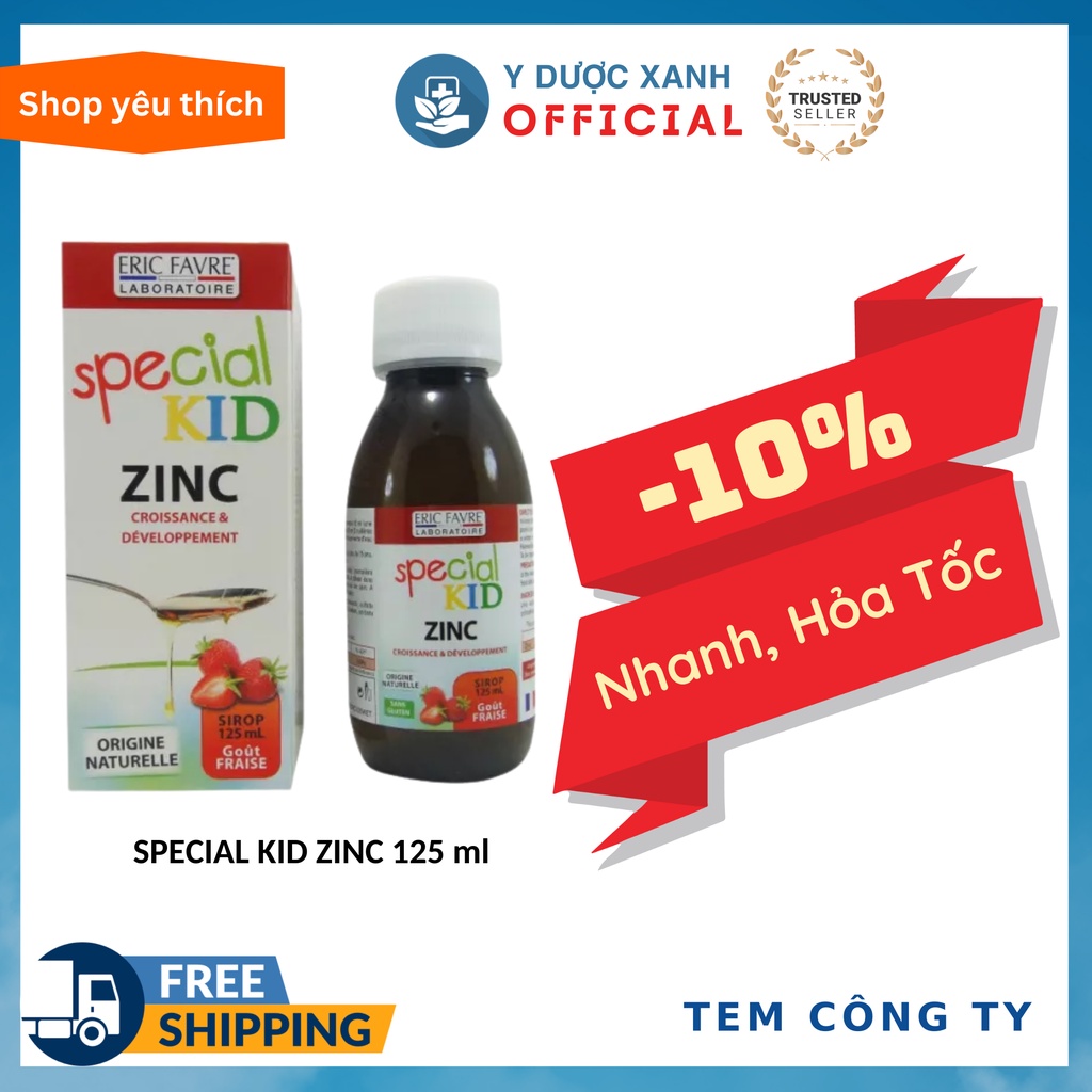 SPECIAL KID ZINC, 125ml, Siro bổ sung kẽm cho trẻ em - Y Dược Xanh