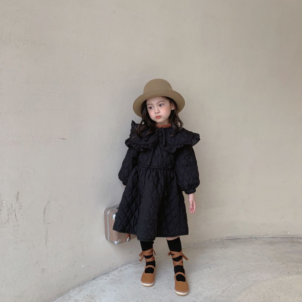 Áo Khoác Cotton Dày Phong Cách Phương Tây Thời Trang Mùa Đông Cho Bé Gái