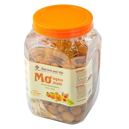 Mơ ngâm muối chua mặn GoldFood hộp 800gr 1kg giải nhiệt giảm ho tốt tiêu hóa đặc sản Hà Nội