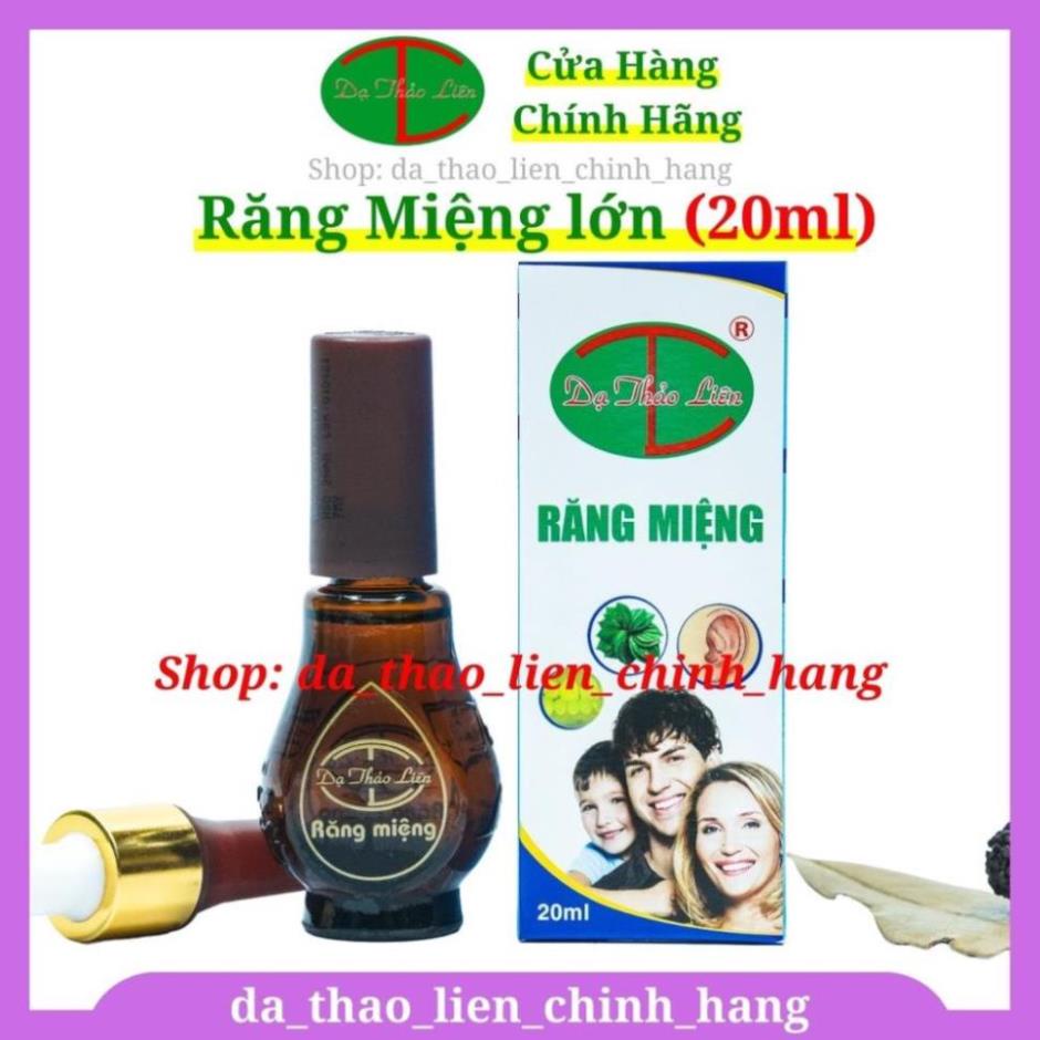 20ml Răng Miệng Dạ Thảo Liên - Mua 5 chai lớn giá Sỉ 180k Hàng chính hãng, tinh dầu Răng Miệng Dạ Thảo Liên Chính Hãng