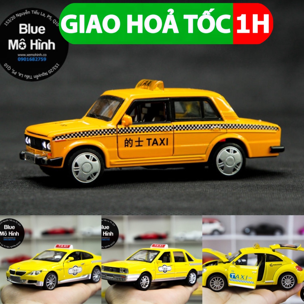 Xe mô hình taxi Volkswagen Beetle 1:32