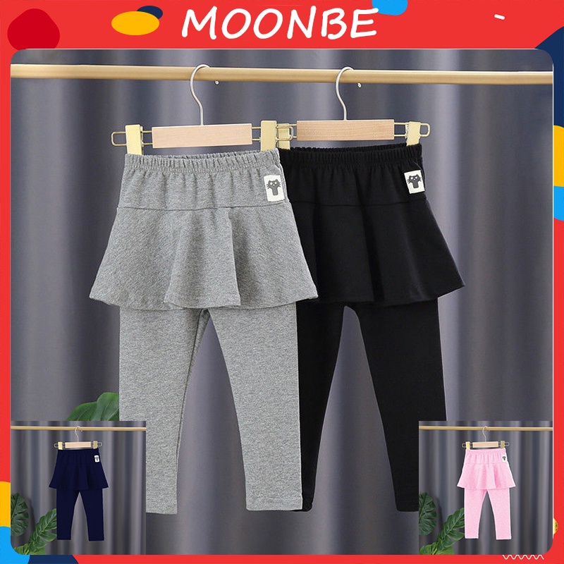 Quần legging phối chân váy họa tiết mèo đáng yêu cho bé gái size 10-45kg - Quần váy cat