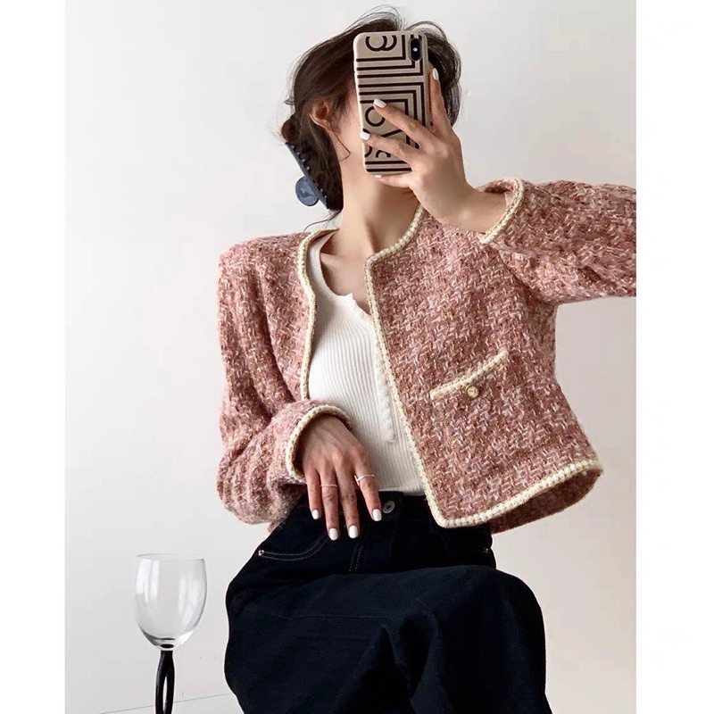 Áo dạ hồng 2 lớp