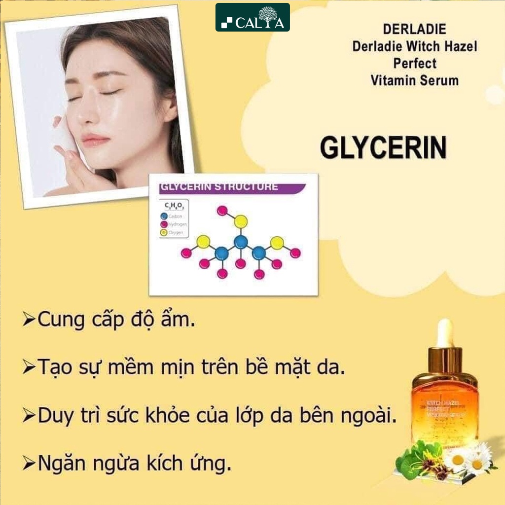 Serum Derladie Mờ Thâm, Phục Hồi Da Mụn, Sẹo Rỗ Chiết Xuất Cây Phỉ - Derladie Witch Hazel Perfect Vitamin Serum 35ml