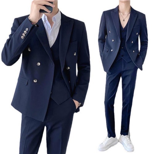 Áo vest nam 6 cúc Hàn Quốc Blazer chuẩn form ôm dáng đẹp - QQ STORE | BigBuy360 - bigbuy360.vn