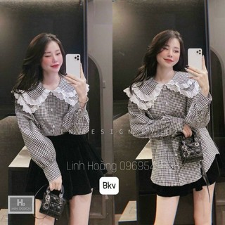 sơ mi viền ren