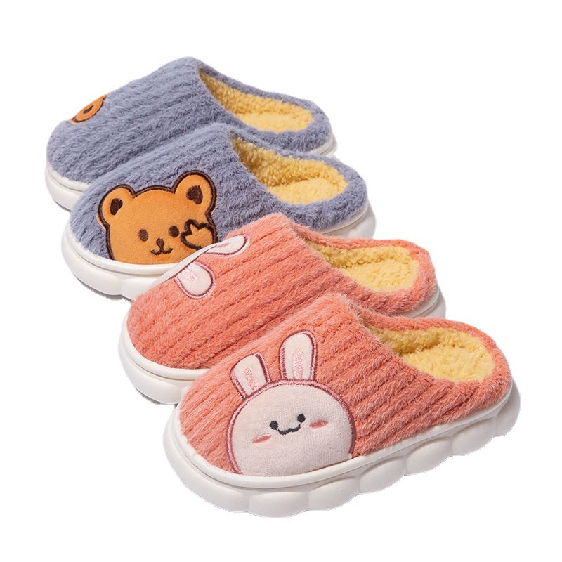 Dép Lông Đi Trong Nhà Dành Cho Bé Trai, Bé Gái Hình Thú Cưng Đáng Yêu