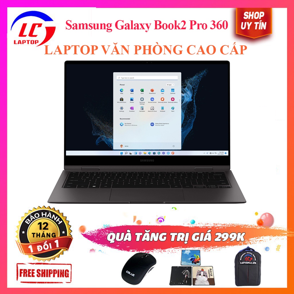 Laptop Samsung Galaxy Book 2  2in1 Xoay Gập