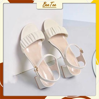 Giày sandal xếp ly xinh xắn gót cao 5 phân - Giày dép nữ BeeTee N5