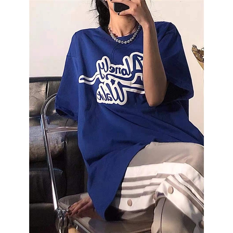 NRVP Áo Thun Unisex Mùa Hè Dáng Suông Tay Cộc Phong Cách Hàn Quốc Cho Nam Nữ