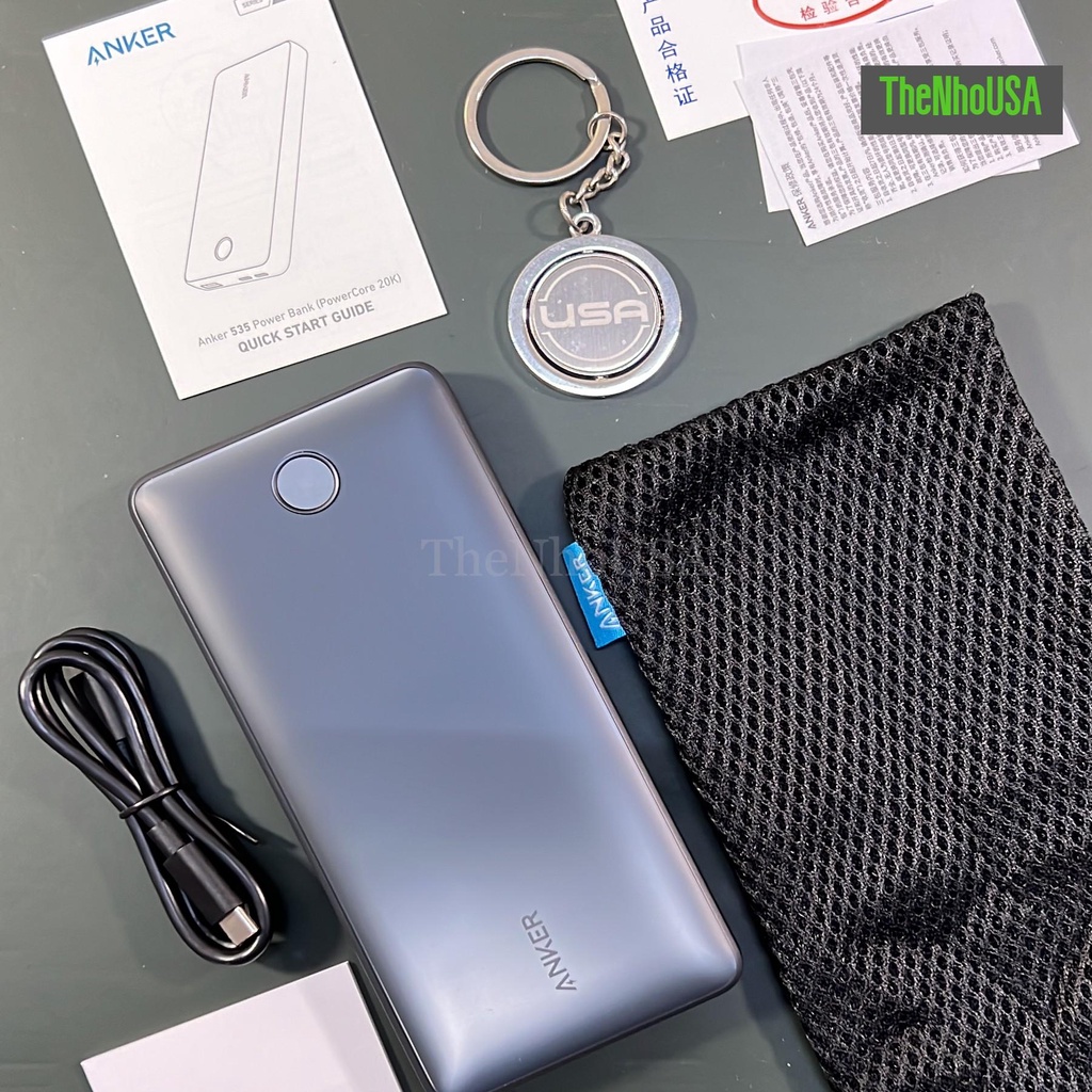 Pin sạc dự phòng Anker 535 PowerCore 30W - 2C1A - 20.000mAh - A1366