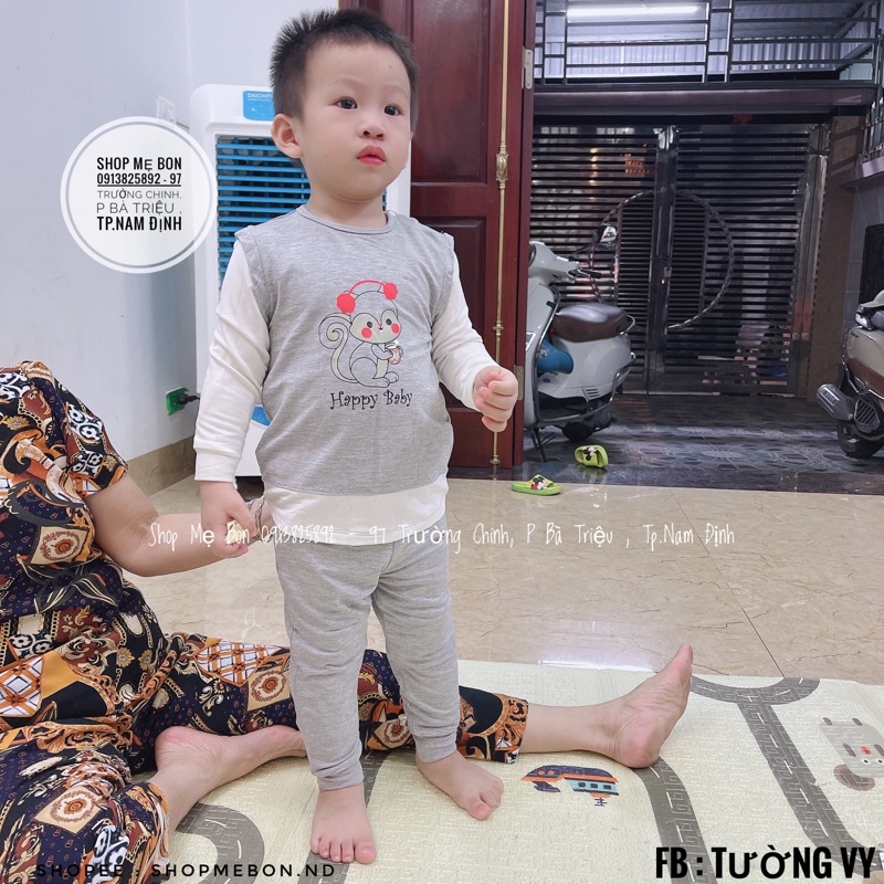 Bộ nỉ Bons dài tay Noel Baby Kings cho bé trai bé gái