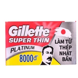 Lưỡi lam/ lưỡi dao cạo thay thế Gillette Super Thin Platinum hộp 5 lưỡi