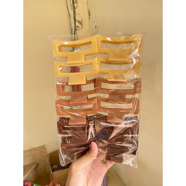 Kẹp tóc càng cua nhựa bóng size to nhiều màu phong cách hàn quốc