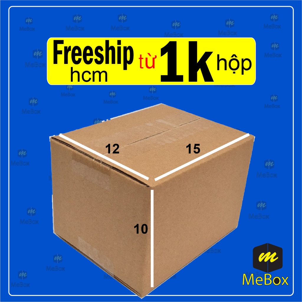 Hộp carton, hộp giấy đóng gói hàng kích thước 15x12x10
